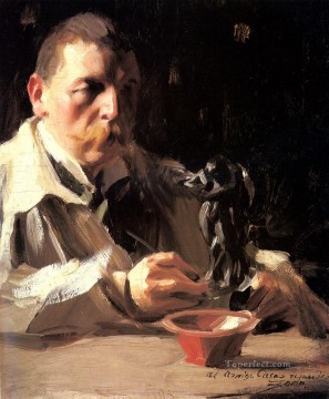  Leon Canvas - Leonard Self Portrait With Faun And Nymph Anders Zorn